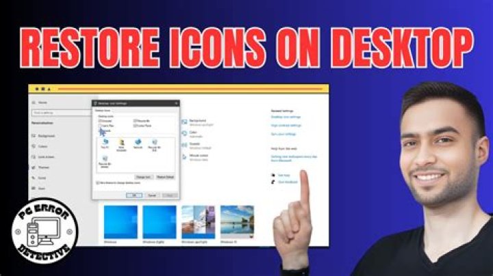 How do I restore my desktop icons in Vista?
