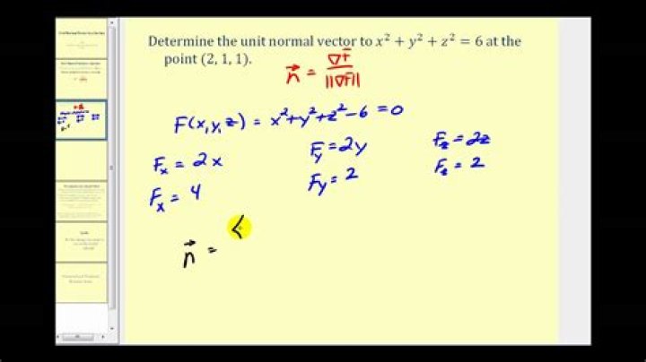 How do you find the normal vector of a function?