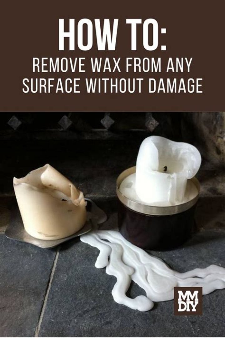 How do you remove wax from surfaces?
