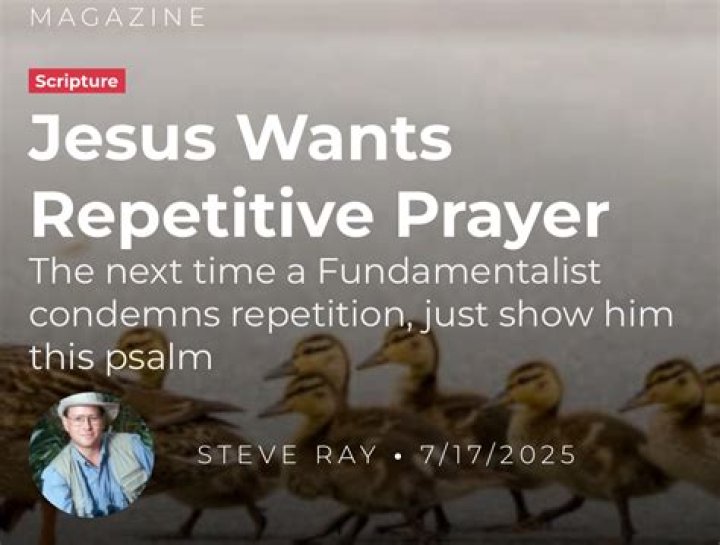 How do you stop repetitive prayers?