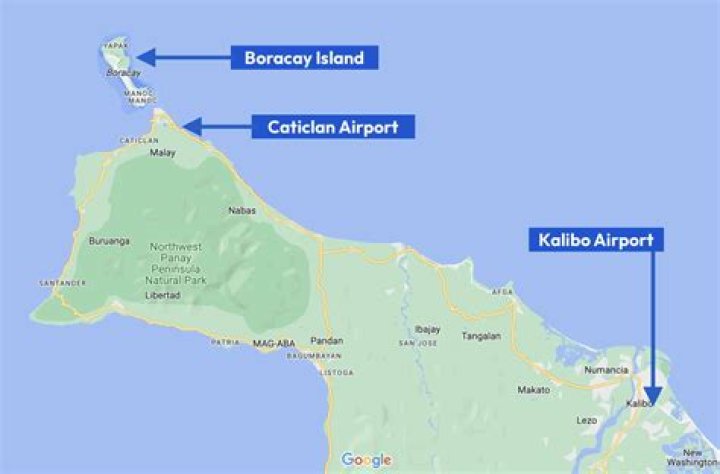 How many hours travel from Kalibo to Boracay?