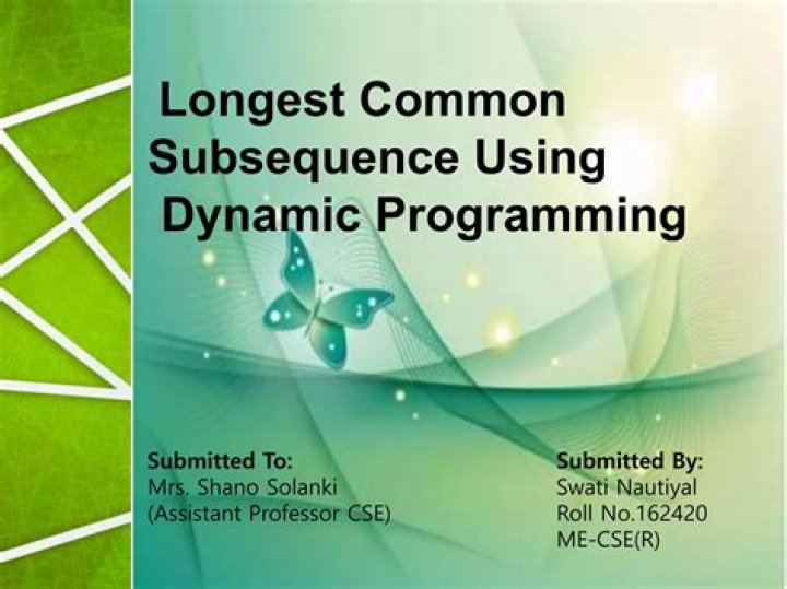 Is subsequence using dynamic programming?