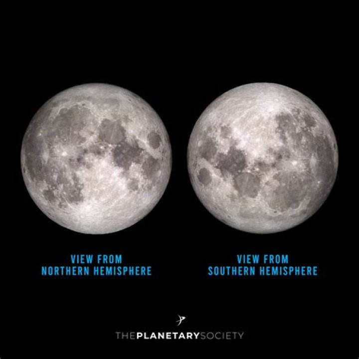 Is the moon flipped in the Southern Hemisphere?