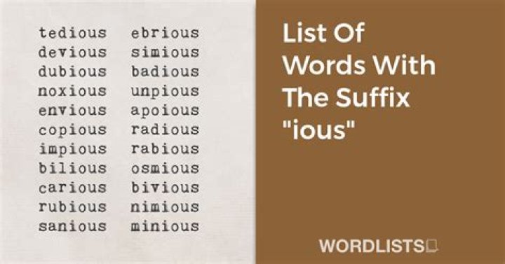 What are some words with ious?