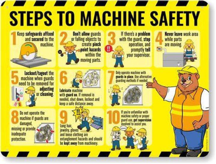 What are the safety in machine shop?