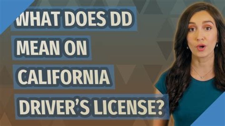 What does DD mean on driving Licence?