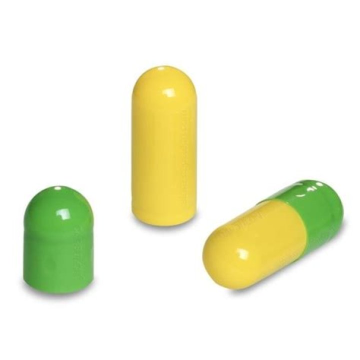 What drug is in a green and yellow capsule?
