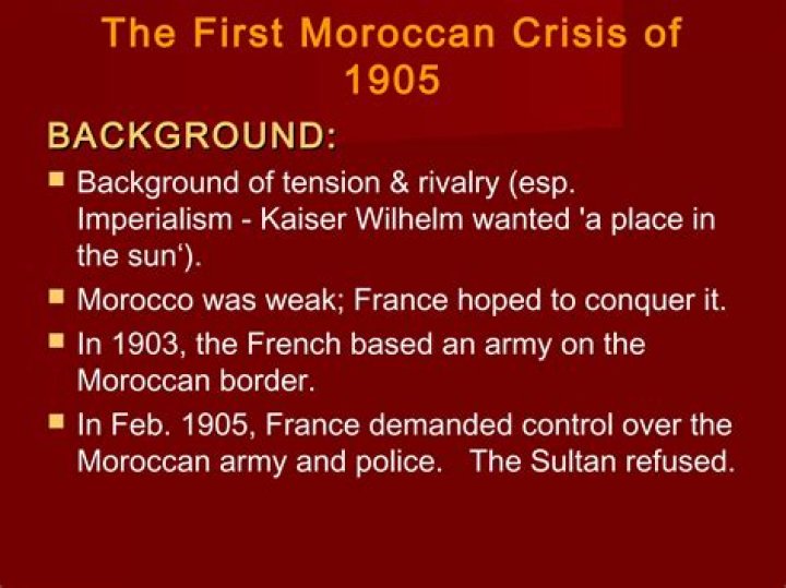 What happened in the 1st Moroccan crisis?