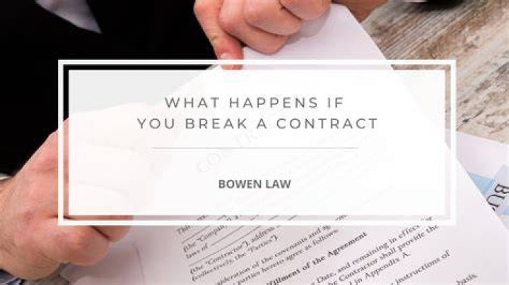 What happens if you break contract?