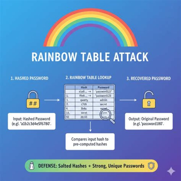 What is a rainbow table cryptographic attack?