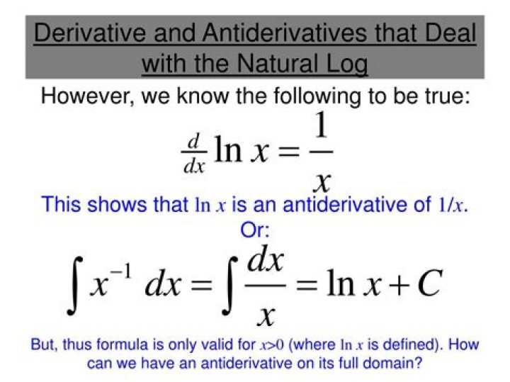 What is antiderivative of natural log?