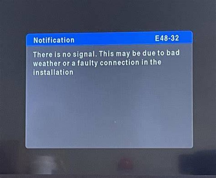 What is error BE1 on DStv?