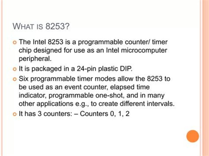 What is Intel 8253 programmable interval timer?