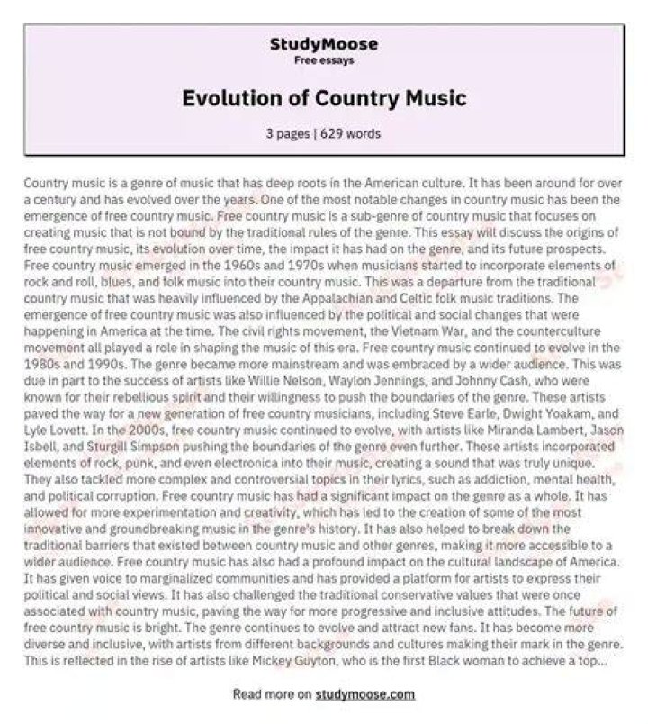 What is the evolution of country music?