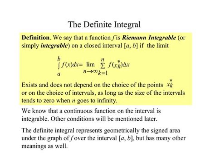 What is the meaning of integrable function?