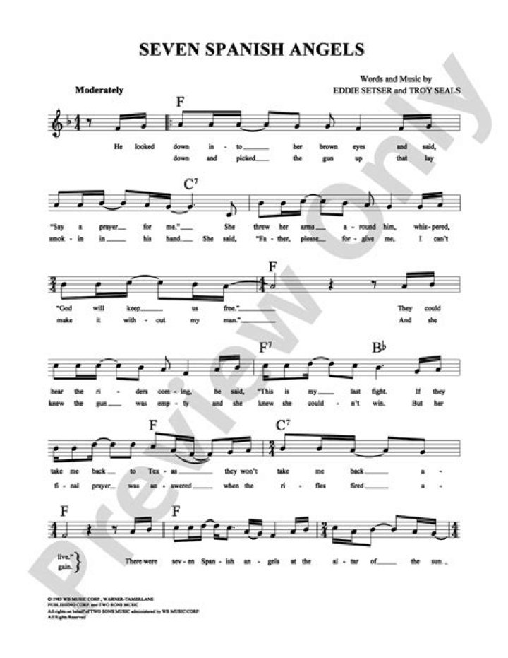 What is the story behind the song Seven Spanish Angels?