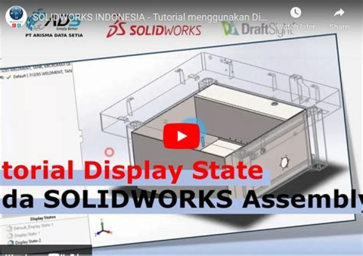 What is the use of display state in SolidWorks?