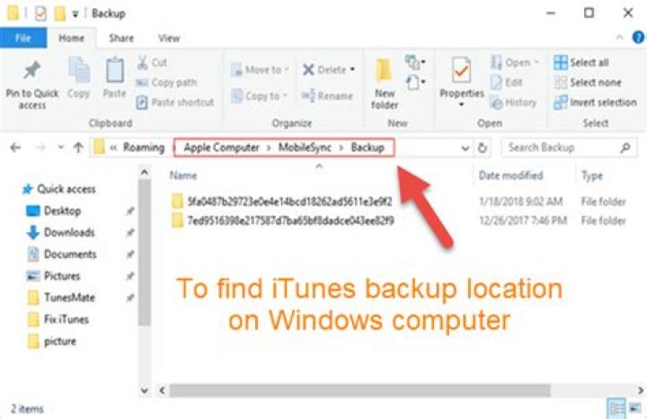 Where is the iTunes backup folder on Windows 8?
