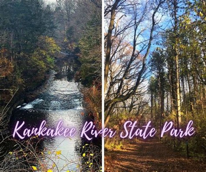 Where is the waterfall in Kankakee State park?