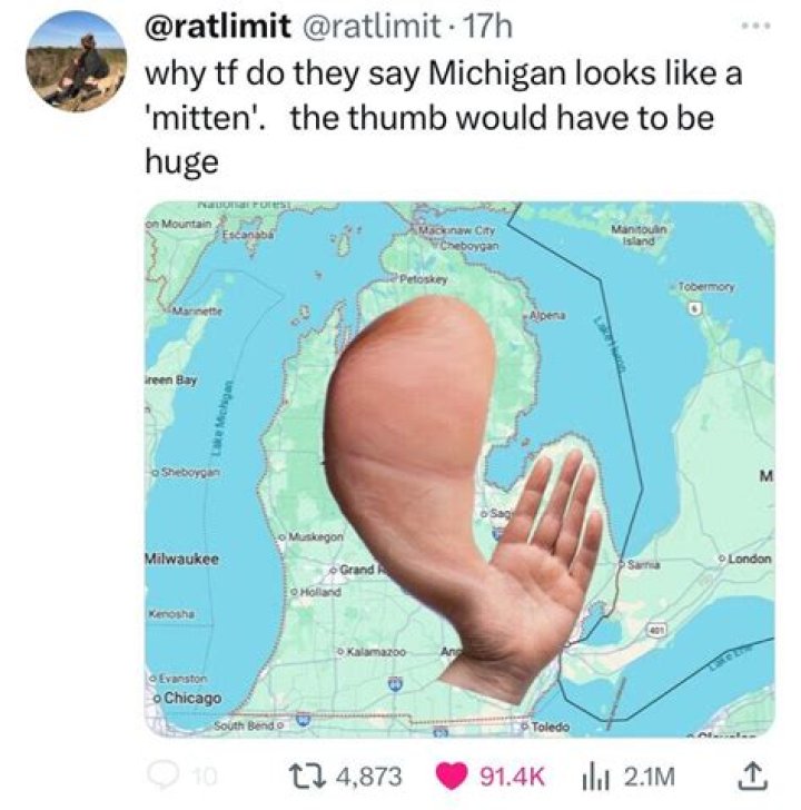 Why do they call Michigan mitten?